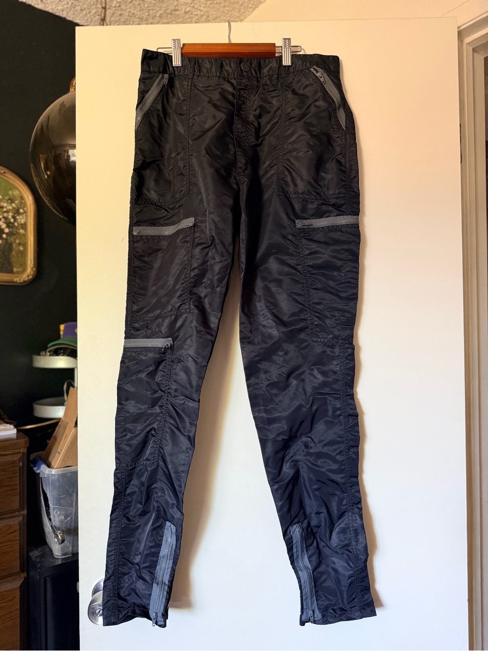 Men's Black Parachute Pants